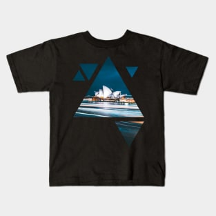 Sydney · geometric art black Kids T-Shirt